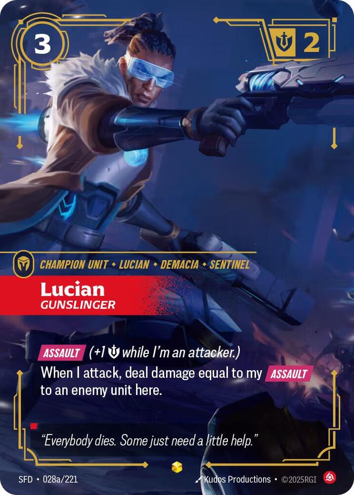 Lucian - Gunslinger (Alternate Art) 028a/221 RFTB2