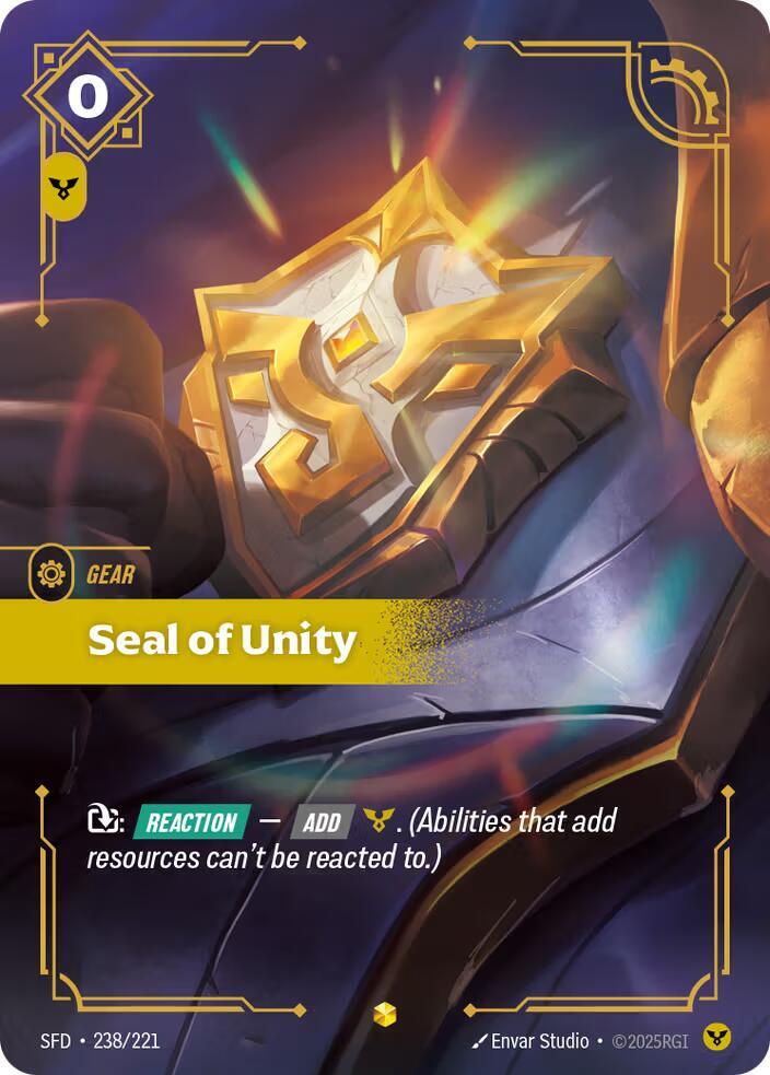 Seal of Unity (Overnumbered) 238/221 RFTB2