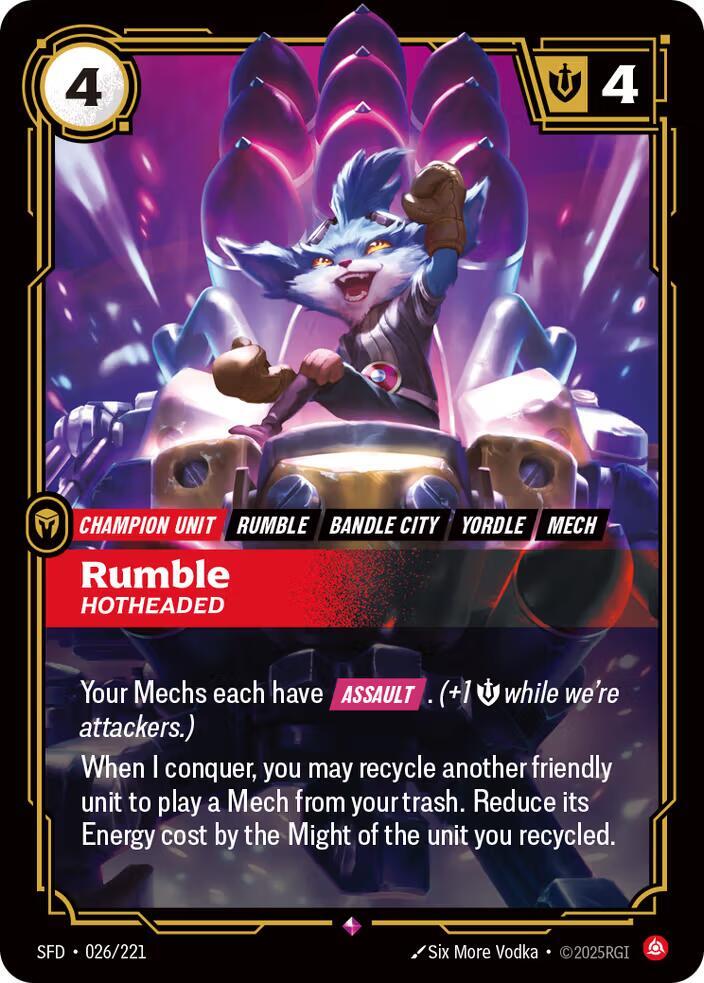 Rumble - Hotheaded 026/221 RFTB2
