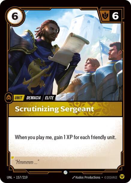 Scrutinizing Sergeant 157/219 RFTB3
