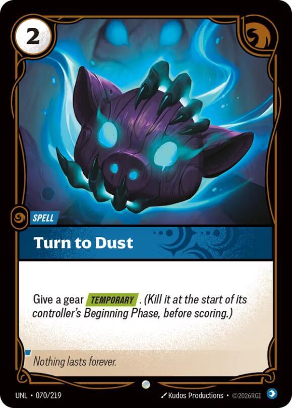 Turn to Dust 070/219 RFTB3