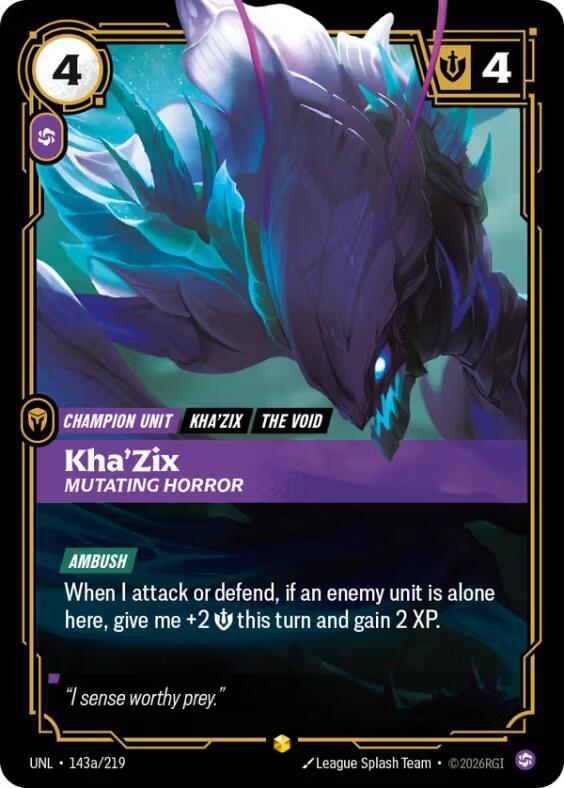 Kha'Zix - Mutating Horror (Alternate Art) 143a/219 RFTB3