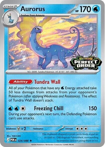 Aurorus (024/088) (Perfect Order Stamped) [Miscellaneous Cards]