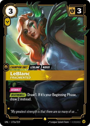LeBlanc - Fragmented (Alternate Art) 172a/219 RFTB3