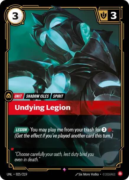 Undying Legion 025/219 RFTB3
