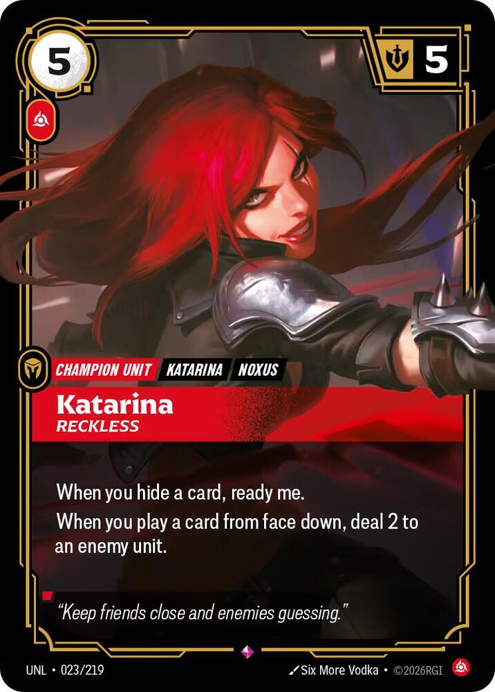 Katarina - Reckless 023/219 RFTB3