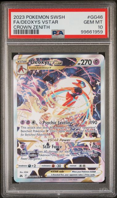 Deoxys VSTAR GG46/GG70 Sword & Shield: Crown Zenith PSA 10 99661959