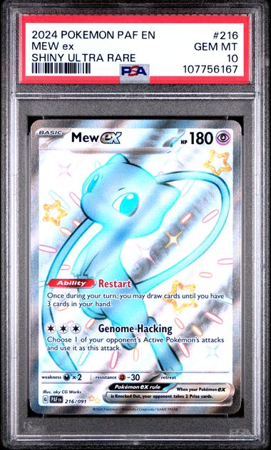 Mew ex 216/091 Paldean Fates PSA 10 107756167