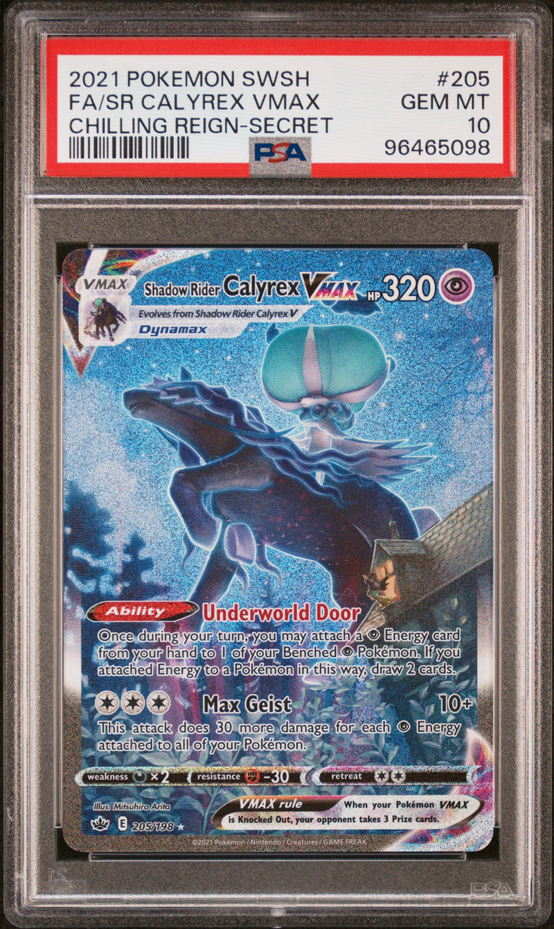 Shadow Rider Calyrex VMAX 205/198 Chilling Reign PSA 10 96465098