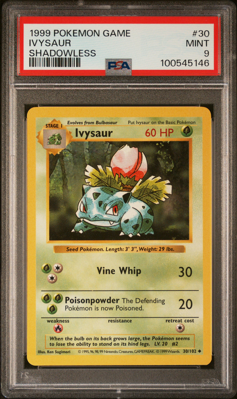 Ivysaur 30/102 Base Set Shadowless PSA 9 100545146