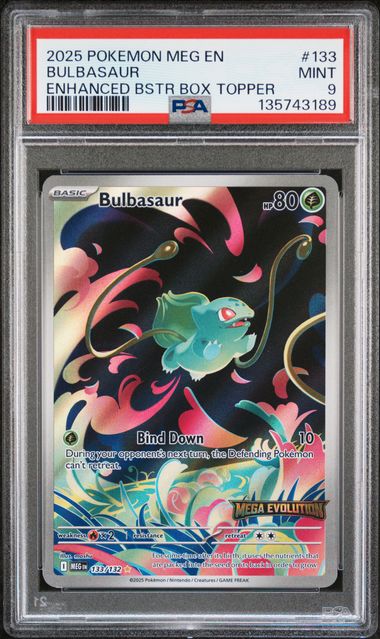 Bulbasaur (Stamped) 133/132 Mega Evolutions PSA 135743189