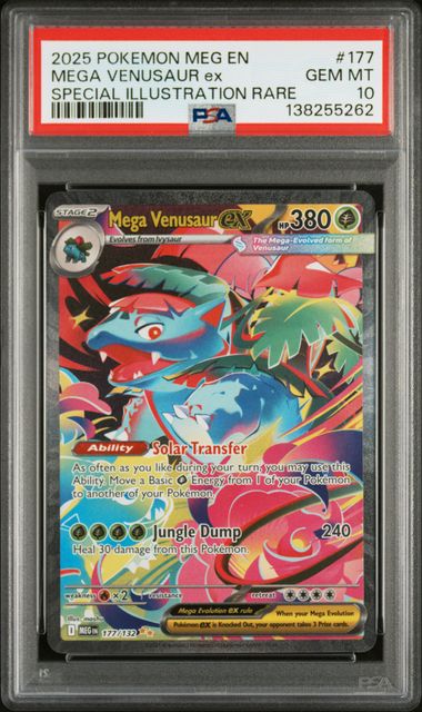 Mega Venusaur ex 177/132 Mega Evolution PSA 10 138255262