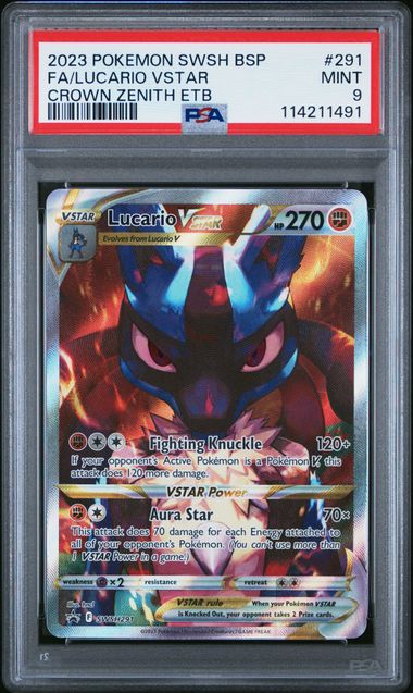 Lucario VSTAR SWSH291 Black Star Promo PSA 9 114211491