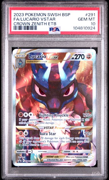 Lucario VSTAR Sword & Shield: Black Star Promo PSA 10 104810924