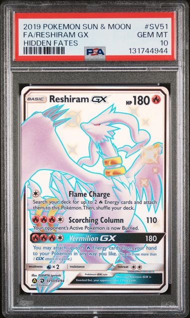 Reshiram GX SV51/SV94 Hidden Fates PSA 10 131744944