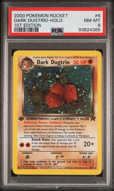 Dark Dugtrio - Holo 6/82 Team Rocket 1st Edition PSA 8 93824385
