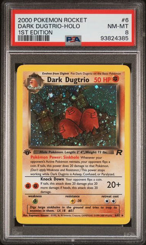 Dark Dugtrio - Holo 6/82 Team Rocket 1st Edition PSA 8 93824385