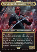 Worf, Defiant Commander (Borderless) (Surge Foil) [Star Trek Commander]