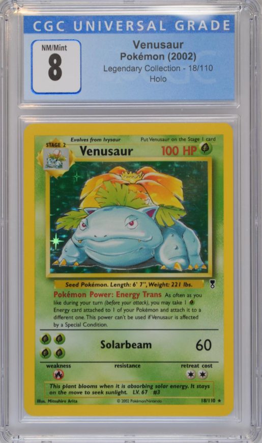 Venusaur 18/110 Legendary Collection CGC 8 3754335021