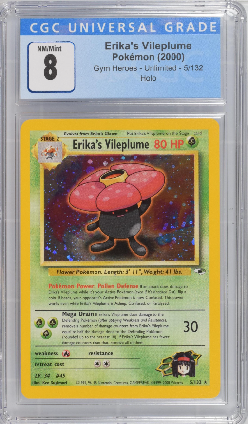 Erika's Vileplume 5/132 Gym Heroes CGC 8 3753641012