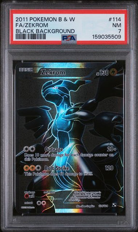 Zekrom (Black Background) 114/114 Black & White PSA 7 159035509