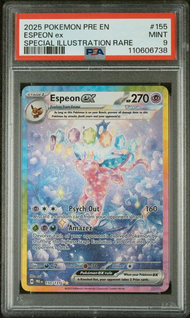 Espeon ex 155/131 Prismatic Evolutions PSA 9 110606738