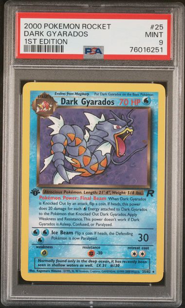 Dark Gyarados 25/82 Team Rocket 1st Edition PSA 9 76016251