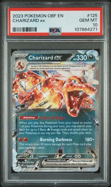 Charizard ex 125/197 Obsidian Flames PSA 10 107864271