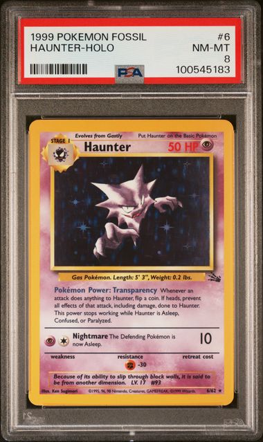 Haunter 6/62 Fossil Unlimited PSA 8 100545183