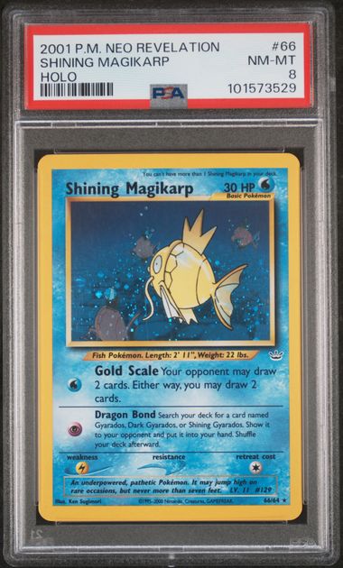 Shining Magikarp - Holo 66/64 Neo Revelation PSA 8 101573529