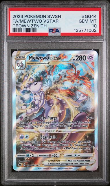 Mewtwo VSTAR GG44/GG70 Crown Zenith PSA 10 135771062