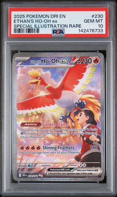 Ethan's Ho-oh ex 230/182 Destined Rivals PSA 10 142476733