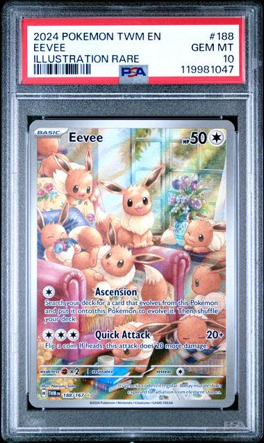 Eevee 188 Twilight Masquerade Illustration Rare PSA 10 119981047