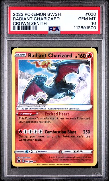 Radiant Charizard 020/159 Crown Zenith PSA 10 112891500