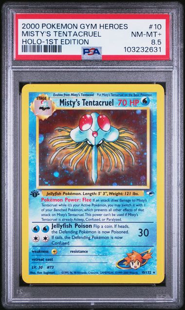 Misty's Tentacruel 10/132 Gym Heroes 1st Edition PSA 8.5 103232631