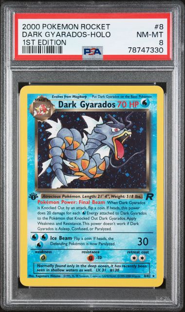 Dark Gyarados 8/82 Team Rocket 1st Edition PSA 8 78747330