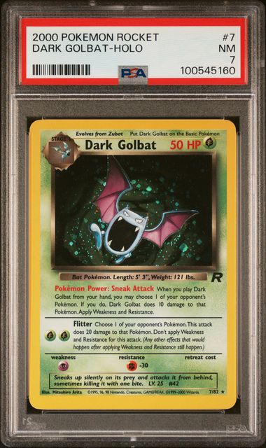 Dark Golbat 7/82 Team Rocket PSA 7 100545160