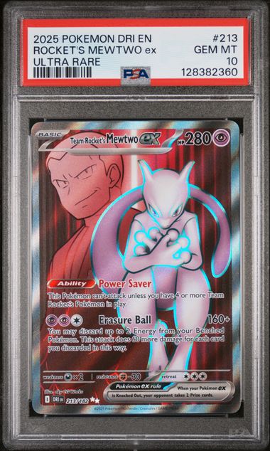 Team Rocket's Mewtwo ex 213/182 Destined Rivals PSA 10 128382360