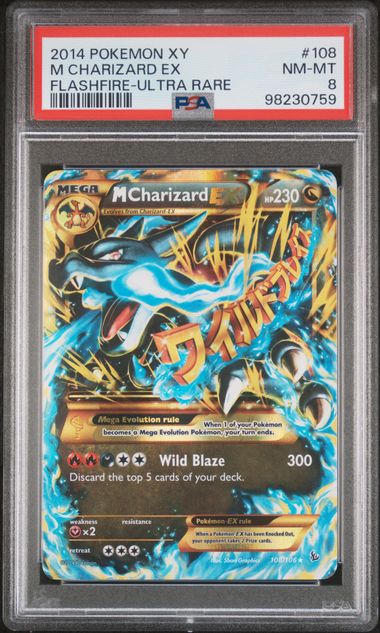 M Charizard EX 108/106 XY: Flash Fire Ultra Rare PSA 8 98230759