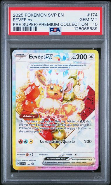 Eevee ex (174) Black Star Promo PSA 10 125068689