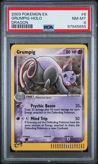 Grumpig 6/97 EX Dragon PSA 8 97945655