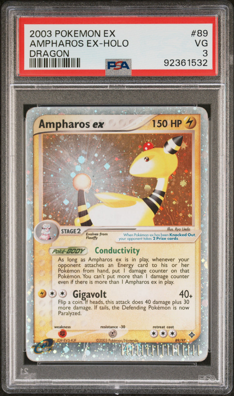 Ampharos ex 89/97 EX Dragon PSA 3 92361532