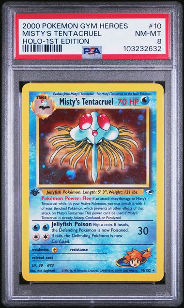 Misty's Tentacruel 10/132 Gym Heroes 1st Edition PSA 8 103232632
