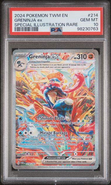 Greninja ex 214/167 Scarlet & Violet: Twilight Masquerade PSA 10 98230763