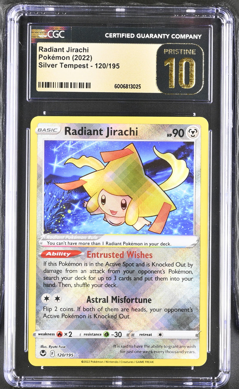 Radiant Jirachi 120/195 Silver Tempest CGC 10 Pristine 6006813025