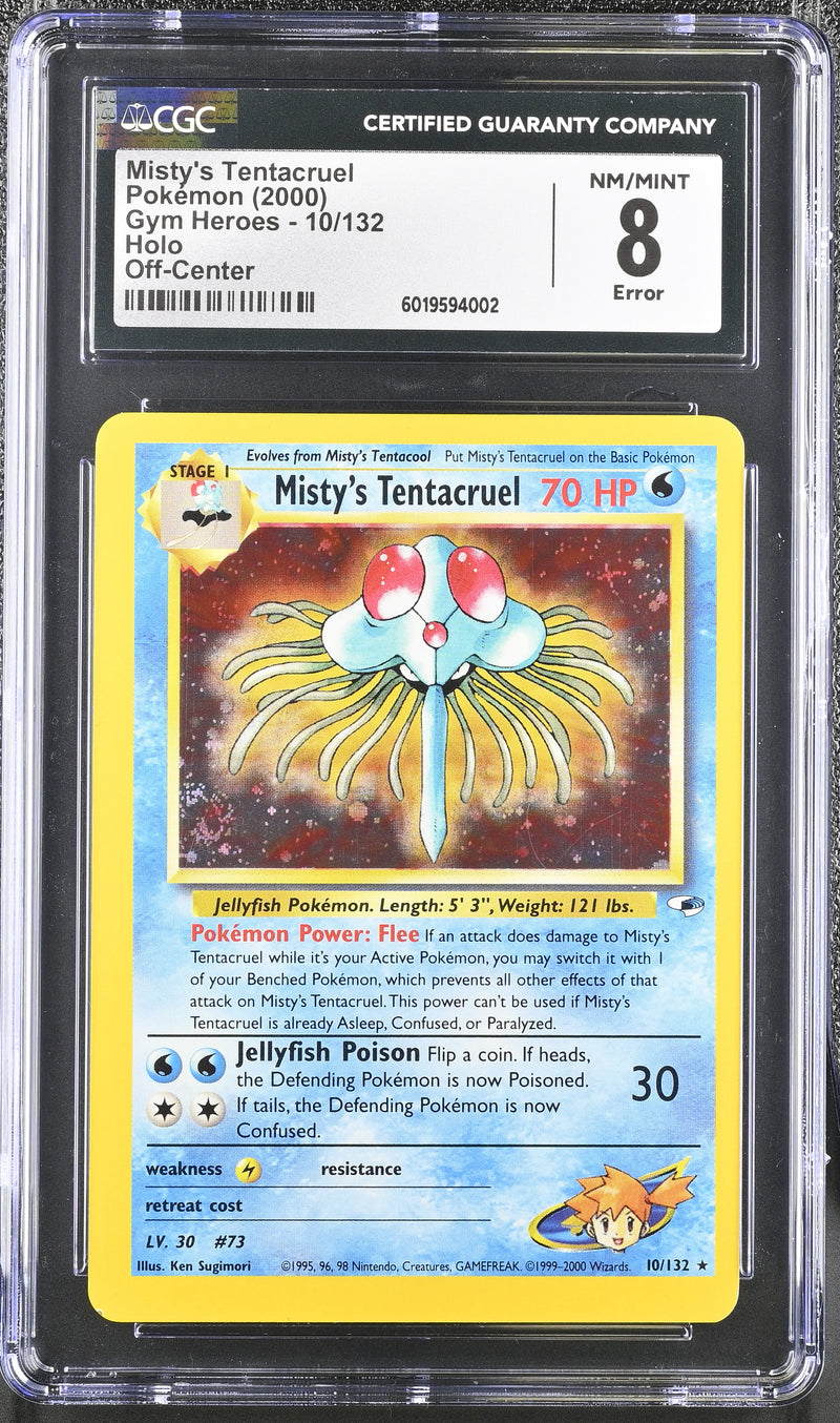 Misty's Tentacruel 10/132 Off-Center Error Gym Heroes CGC 8 6019594002