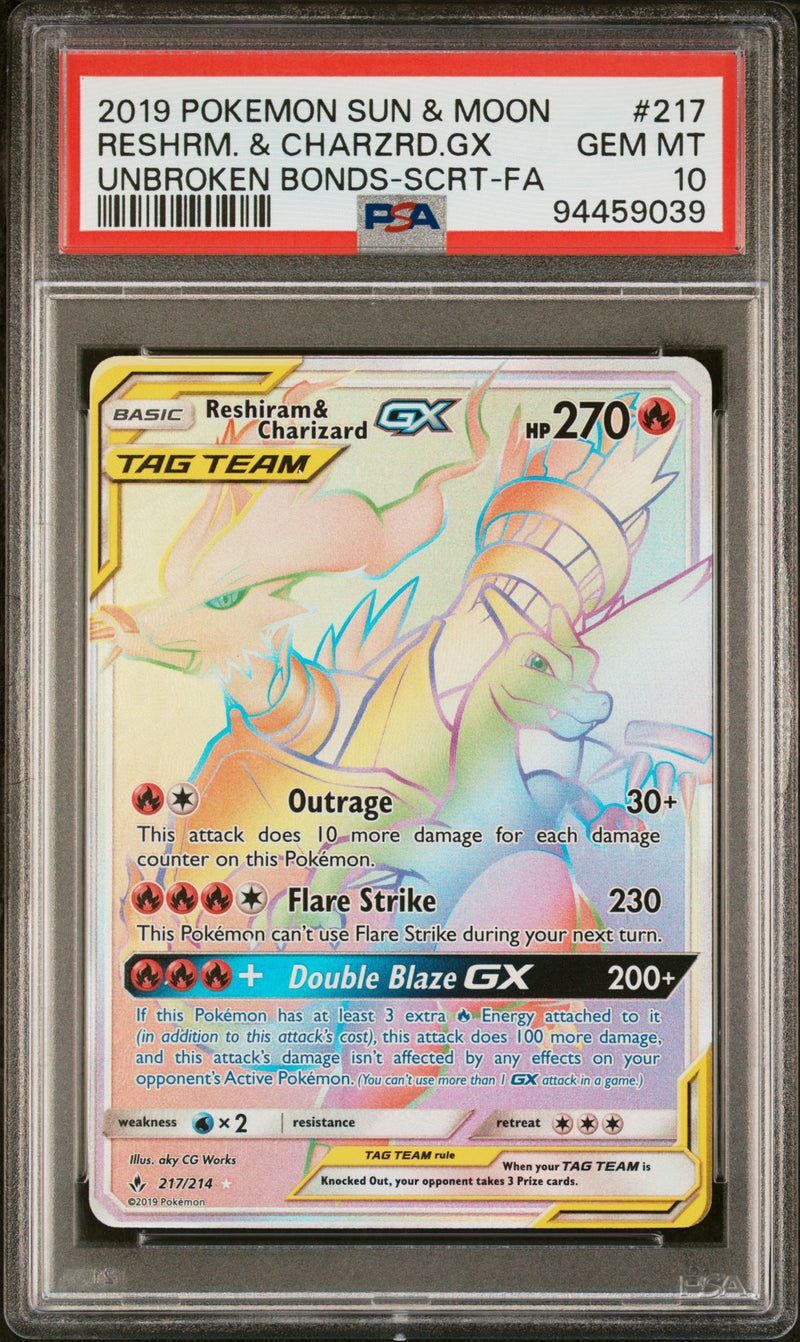 Reshiram & Charizard Unbroken Bonds 217/214 PSA 10 94459039