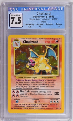 Charizard - Holo 4/102 Base Set CGC 7.5 3716050001