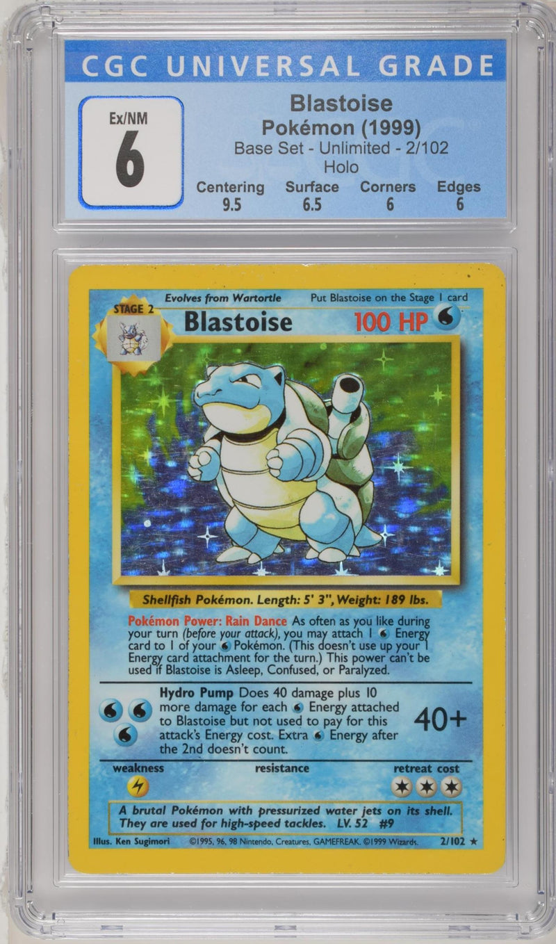 Blastoise 2/102 Base Set CGC 6 3807218001