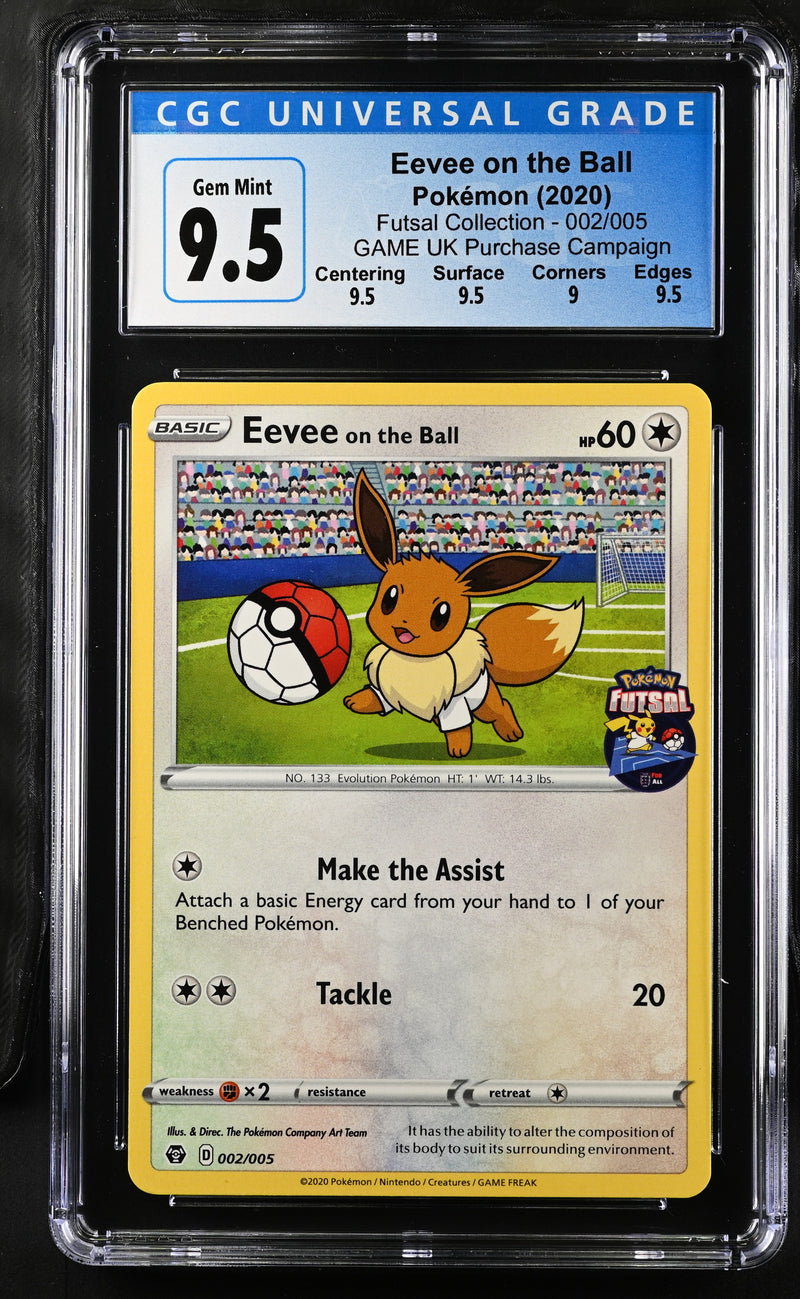 Eevee on the Ball 002/005 Futsal Collection CGC 9.5 3914471210